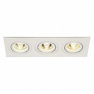 Светильник встраиваемый NEW TRIA 3 MR16 3х50Вт текстурный белый 113503 - фото 151125