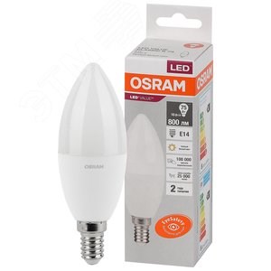 5579125 Value B LED 10Вт E14 3000К 800Лм свеча 220В (замена 75Вт) Лампа светодиодная (уп.10шт.) LEDVANCE (OSRAM) 4058075579125 - фото 313192