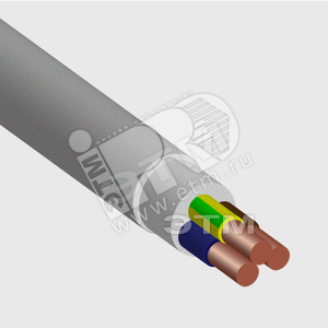 NYM 3х2,5мм² Кабель силовой Конкорд ГОСТ (бухта 100м.) NYM 3х2,5 - фото 342082