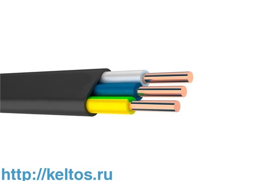 ВВГ-Пнг(А)-LS 3х1,5мм² Кабель силовой плоский ЮПЭК ГОСТ- (бухта 100м.) ВВГ-Пнг(А)-LS 3х1,5 - фото 342085