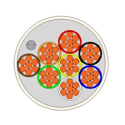 CQR 8X0,22мм² (CAB 8/100) Слаботочный кабель для систем сигнализации (бухта 100м.) CAB 8/100 - фото 359789