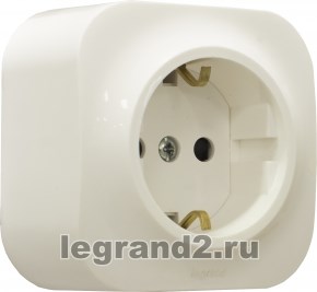 782211 Quteo Розетка 2К+З без шторок 16A 250 В~ IP20 белый (уп.20шт.) Legrand (Франция) 782211 - фото 595137