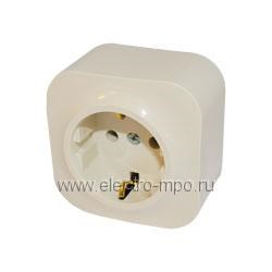 782241 Quteo Розетка 2К+З без шторок 16A 250В~ IP20 Слоновая кость (уп.20шт.) Legrand (Франция) 782241 - фото 595756