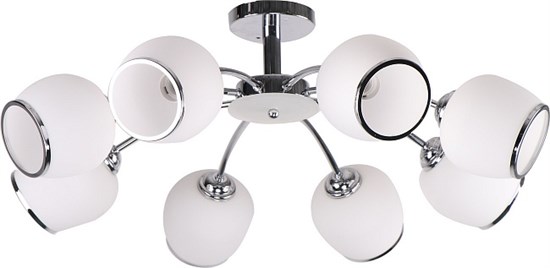 418/8PL Потолочный светильник  Escada  E27*60W Chrome/White 418/8PL - фото 604342