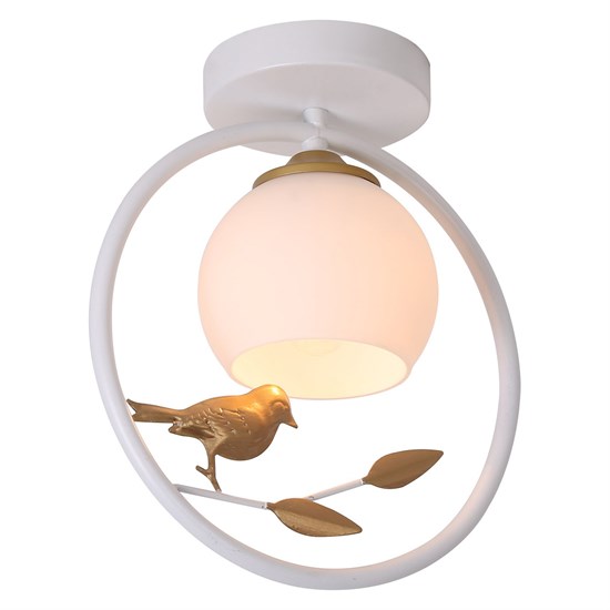 1113/1P White, Escada 1113/1P E27*40W White/Gold Потолочный светильник 672139 - фото 604428