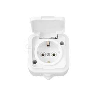 РА16-297 Розетка 1-м ОП 16А IP54 с заземл. с крышкой бел. БелТИЗ (Беларусь) РА16-297 - фото 604507
