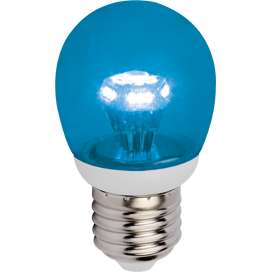 K7CB30ELC Ecola globe LED color 3,0W G45 220V E27 Blue Лампа св/д шар синяя прозр. ВЫВЕДЕНА ИЗ АССОРТИМЕНТА K7CB30ELC - фото 604596