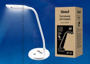 TLD-510 White Лампа настольная LED 6W, 550Lm, 4500K, с диммером. Цвет-белый UNIEL TLD-510 White - фото 604621