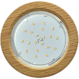 SK53H4ECB Ecola GX53 H4 без рефл. дерево Ясный Дуб 38x106 (к+) Светильник встраиваемый (уп.10/50шт.) SK53H4ECB - фото 604667