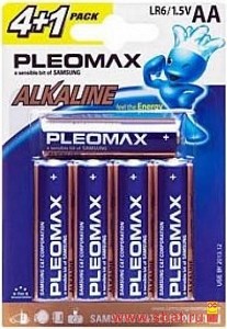 Элемент питания  Pleomax Samsung LR6/316 BL4+1 АА пальчиковые 672503_DE1A6 - фото 604683