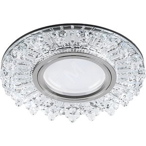 32992 CD944 с драйвером в комплекте 15LED*2835 SMD 4000K, MR16 50W G5.3, прозрачный, хром Светильник встраиваемый (уп.10/50шт.) FERON (Китай) 32992 - фото 604802