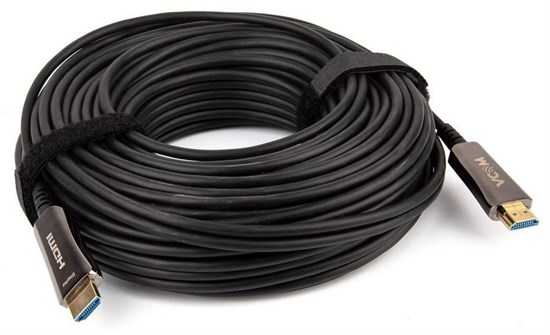 Кабель VCOM, HDMI (m) - HDMI (m) , ver 2.0, 30м, GOLD, черный [d3742a-30m] d3742a-30m - фото 604855