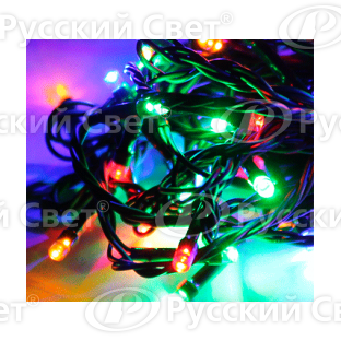 KOC_GIR200LED_RGB_IP44 Космос гирлянда уличная IP44 200LED разноцв. 22,9м 8режимов Космос KOC_GIR200LED_RGB_IP44 - фото 605028