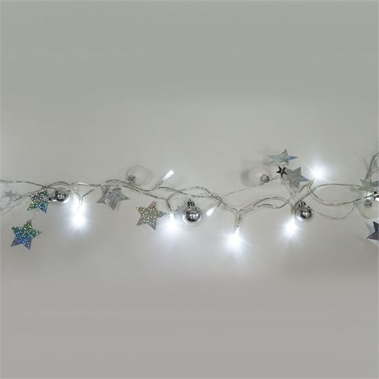 26933 CL62 Гирлянда 220-240V 20LED 2700К белый, 4W, длина 2м+1,5м шнур, IP20 (уп.36шт.) FERON 26933 - фото 605188