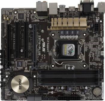 Материнская плата Asus Z97M-PLUS Soc-1150 Intel Z97 4xDDR3 mATX AC`97 8ch(7.1) GbLAN RAID RAID1 Z97M-PLUS - фото 605244