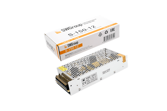 S-150-12 Блок питания 150W 12V, 540х260х360 IP20 SWG S-150-12 - фото 605259