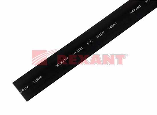 FD 21-5006 Трубка термоусаживаемая ТТУ(ТУТ) 12/6 черная (1м) (уп.50/500м.) REXANT FD 21-5006 - фото 605385