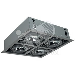 1155000680/45145001 SNS 400W quadratic /with frame/ Светильник встраиваемый 4хКГМ G53, без транс. 1155000680 - фото 605438