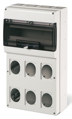 DIS6725616 Корпус на 16 модулей и 6 постов с основанием 70х87мм тип M550 ДКС DIS6725616 - фото 605453