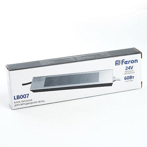48057 LB007 Трансформатор электронный для светодиодной ленты 60W 24V (драйвер), FERON 48057 - фото 605546