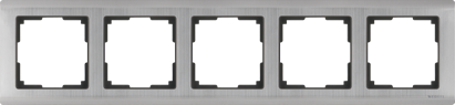 WL02-Frame-05 Metallic Рамка на 5 постов, глянцевый никель (уп.5шт.) WERKEL a030790 - фото 605617