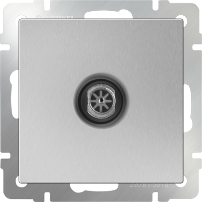 WL06-TV ТВ-розетка оконечная, серебряная (уп.5шт.) Werkel™ a029836 - фото 605632