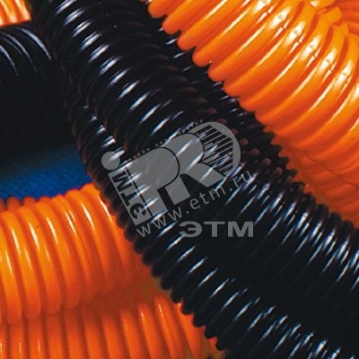 71725 Octopus Труба ПНД гибкая гофр. Ø25мм, лёгкая с протяжкой, цвет чёрный (бухта 50м.) ДКС (Россия) 71725 - фото 605792