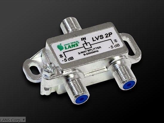 LVS-2P Делитель (Краб) ТВx2 под F разьем 5-2300МГц LANS LANS LVS 2P - фото 605820