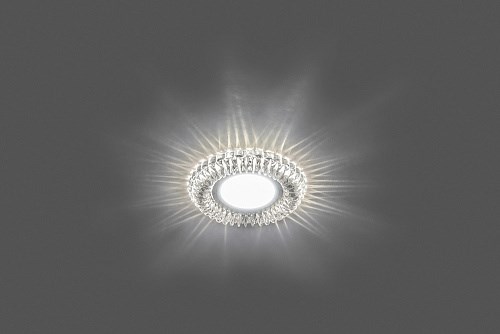 28977 CD904,15LED*2835 SMD 4000K, MR16 50W G5.3, прозрачный, хром Светильник потолочный встраиваемый с LED подсветкой с драйвером в комплекте FERON 28977 - фото 605874