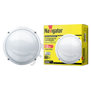 94826 NBL-R1-12-4K-WH-IP65-LED Светильник светодиодный ДБП-12w 4000K 960Лм круглый металлический IP65 белый 94826 NBL-R1-12-4K-WH-IP65-LED - фото 606054