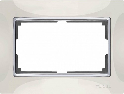 WL03-Frame-01-DBL-ivory Snabb Рамка для двойной розетки, слоновая кость (уп.10шт.) WERKEL a033482 - фото 606128