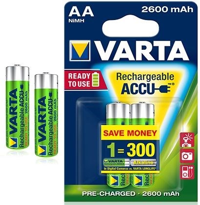 05716.101.404 Аккумулятор Power Ready2Use R6 2600mAh Ni-MH AA BL4, блистер 4шт. (уп.40/200шт.) Varta 05716.101.404 - фото 606148