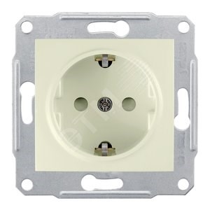 SDN3000147 Sedna Механизм розетки 1 гнездо с заземлением и шторками, бежевый (уп.10шт.) Schneider Electric SDN3000147 - фото 606156