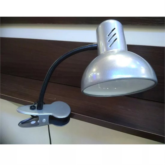НТ 2077С серебро Светильник настольный на прищепке 60W, Е27, 220V (уп.18шт.) Трансвит АО НТ 2077С серебро - фото 606164