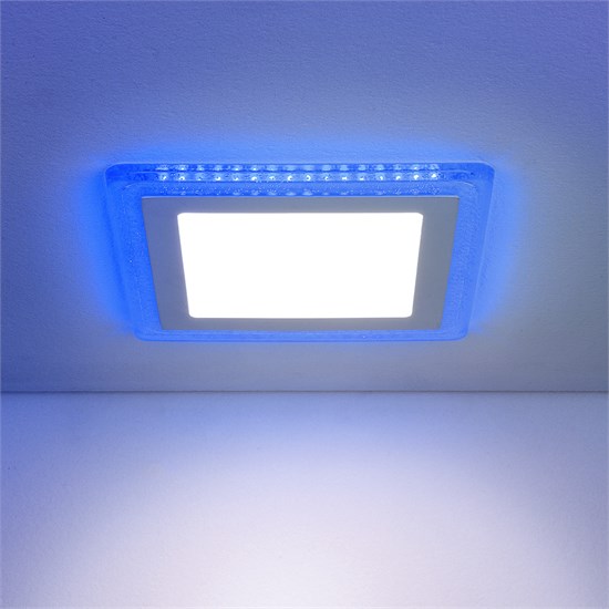 DLS024 12+6W 4200K Blue Встраиваемый потолочный светодиодный светильник Electrostandard DLS024 12+6W 4200K Blue - фото 606180
