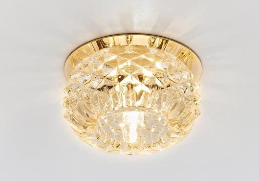 D7323 CL/G золото/прозрачный Светильник встраиваемый G9 220V 20-50W (уп.30шт.) Ambrella D7323 - фото 606185