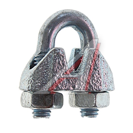 U DIN741 400-03Е Зажим троса 3мм с двумя шестигранными гайками U DIN741 400-03Е - фото 606248