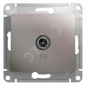 GSL001291 Glossa Розетка TV 1дБ оконечная 1 гнездо, платина, механизм (уп.10шт.) Schneider Electric GSL001291 - фото 606257
