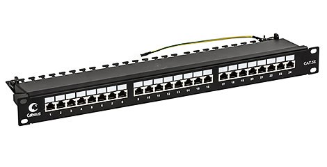PL-24-Cat.5e-SH-Krone IDC Патч-панель 19"(1U), 24 RJ-45 экранированная, Cat.5e Cabeus PL-24-Cat.5e-SH-Krone IDC - фото 606309