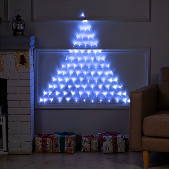 9642115 Гирлянда «Сеть-ёлка» 1 × 1 м, IP20, тёмная нить, 90 LED, свечение белое, 8 режимов, 220 В Luazon Lighting  9642115 - фото 606386