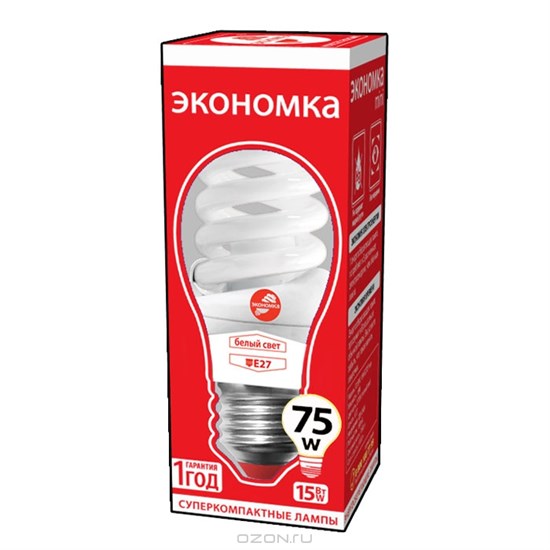 Лампа Экономка КЛЛ SPC 15W-E1427 в трубке Т2 44*98 675455 - фото 606493