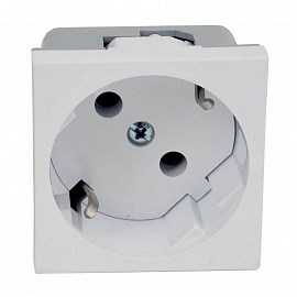QS 45X45 C_HB QUADRO Розетка со шторками белая 16A, 250V AC QS 45X45 C (HB) KOPOS KOLÍN QS 45X45 C_HB - фото 606561
