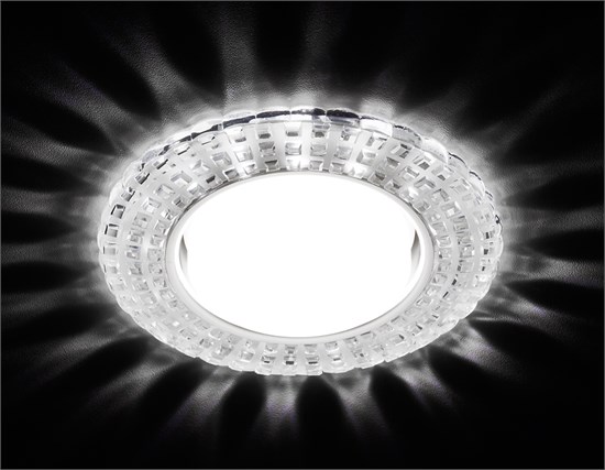 G230 CL/CH хром/прозрачный GX53+3W (LED WHITE) Светильник встраиваемый (уп.50шт.) Ambrella Light 4627125080630 - фото 606613