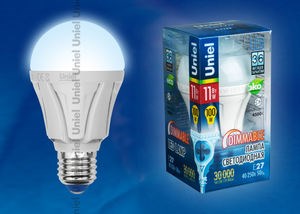 LED-A60-11W/NW/E27/FR/DIM Palazzo Лампа светодиодная диммир., белый свет (уп.50шт.) UNIEL LED-A60-11W/NW/E27/FR/DIM - фото 606649