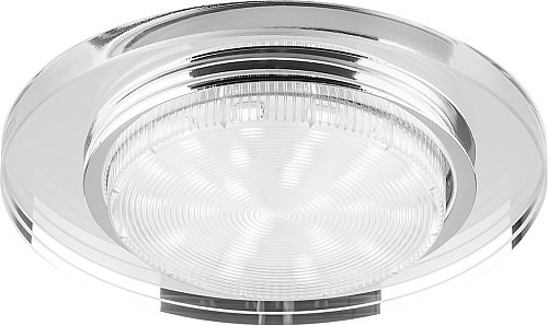 20157 DL4060-2, 15W 230V  GX53, без лампы, прозрачный, Светильник потолочный FERON 20157 - фото 606669