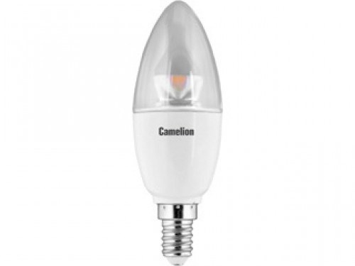 LED6.5-C35-CL/830/E14 BrightPower Светодиодная лампа 6,5Вт 220В (уп.10/100шт.) Camelion LED6.5-C35-CL/830/E14 - фото 606764