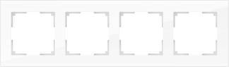 WL01-Frame-04 Рамка на 4 поста, белая, стекло (уп.5шт.) Favorit WERKEL WL01-Frame-04 - фото 606810