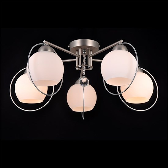 81051-5С SATIN NICKEL Потолочная люстра SPHERE II 5хЕ27, 40W Natali Kovaltseva  81051-5С - фото 607111