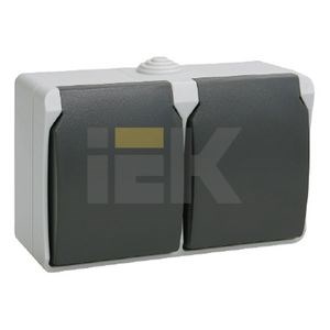 ERS22-K03-16-54-DC ФОРС РСб22-3-ФСр Розетка двухместная с з/к откр. установки IP54 (уп.5шт.) IEK® ERS22-K03-16-54-DC - фото 607112