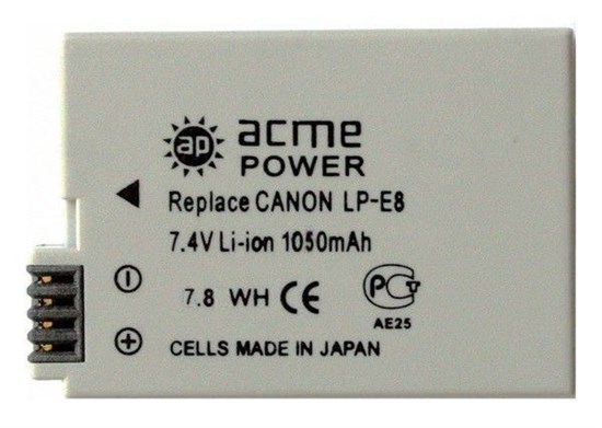 LP-E8 Аккумулятор CANON LP-E8 - фото 607163